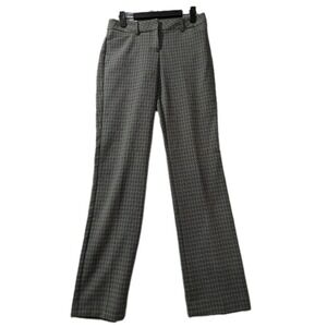 Express Editor Black White Pattern Dress Pants Women's Sz 0R Career Work Slacks‎